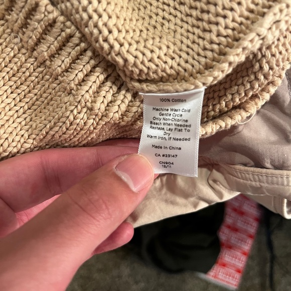 NWT! Talbots Beige Short Sleeve Sweater Size XL - Picture 4 of 5